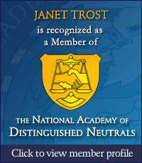Janet Trost — National Academy of Distinguished Neutrals, Nevada